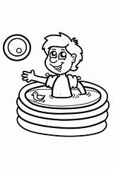 Water Inflatable Paddling Toddlers sketch template