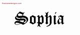 Sophia Name Tattoo Designs Blackletter Graphic Printable Freenamedesigns sketch template