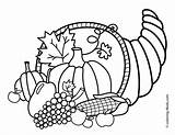 Thanksgiving Coloring Pages Printable Kids November Cornucopia Print Turkey Pdf Adults Preschool Drawing Happy Book Cute Color Educational Food Sheets sketch template