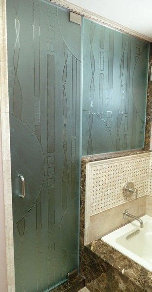 Etched Door And Inline Panel Shower Doors Shower Doors Door Glass