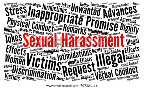 Sexual Harassment Word Cloud Concept Stock Illustration 707321116