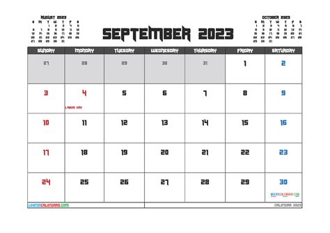 printable september  calendar printable template calendar