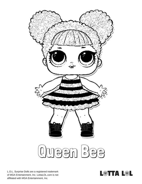 queen bee coloring page lotta lol kolorowanki pintar munecas lol  lol
