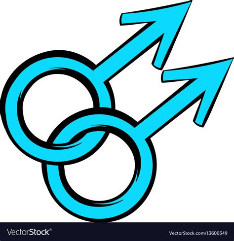 male gay symbol icon icon cartoon royalty free vector image