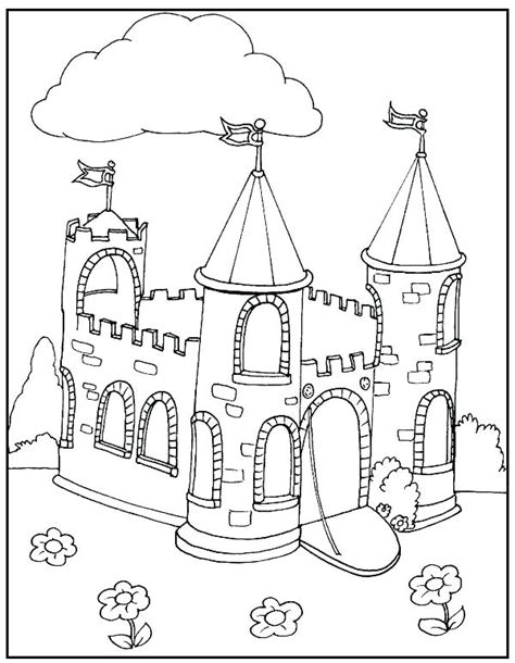 dragon  castle coloring pages  getcoloringscom  printable