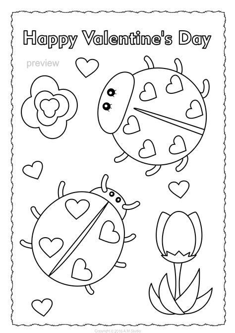 valentines day coloring happy valentines day cartoon faces