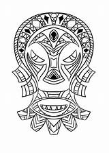Coloring African Mask Pages Adult Printable Africa Kente Color Adults Africains Cloth Masque Africain Coloriage Masks Afrique Drawing Dessin Mandala sketch template