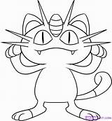 Pokemon Meowth Step Coloring Draw Drawing Characters Ash Anime Ketchum Dark Getdrawings Hellokids Coloringhome sketch template