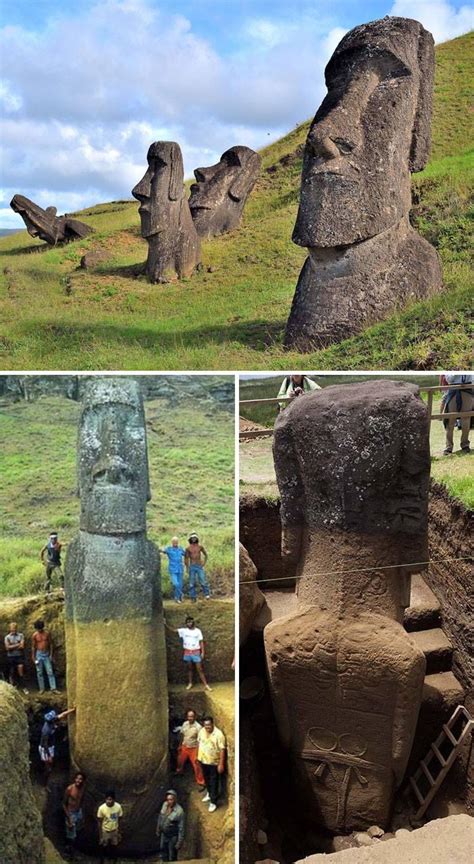 giant heads  easter island   bodies rinterestingasfuck