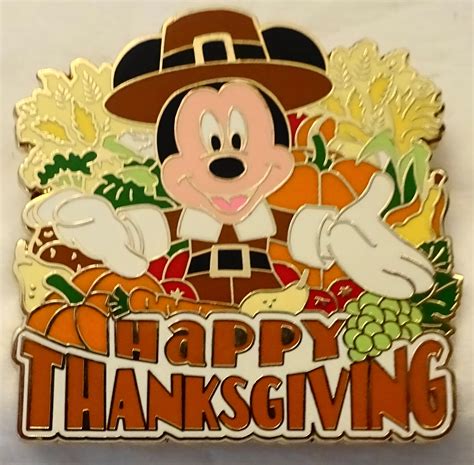 disney wdw pilgrim mickey mouse happy thanksgiving limited edition