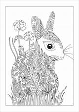 Coloring Rabbit Pages Adult Bunny Easter Colouring Printable Coloringbay Hare Made Flowers March Kids Visit Wild Christmas Choose Board Animal sketch template