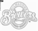 Brewers Logo Milwaukee Coloring Pages Mlb Logos Book Template sketch template