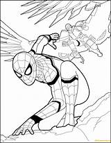 Coloring Pages Spider Man Far Spiderman Homecoming Resolution sketch template