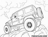 Jeep Wrangler sketch template