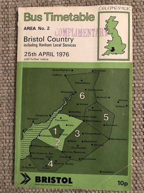 bristol bus timetable bristol country area  ebay