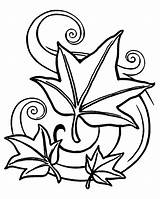 Autumn Leaf Outline Cliparts Leaves Fall Coloring Pages Falling sketch template