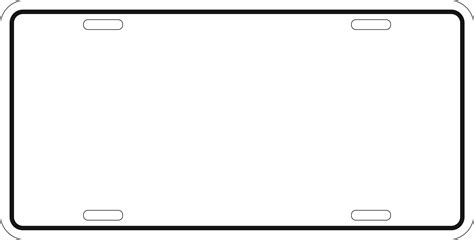 license plate size template