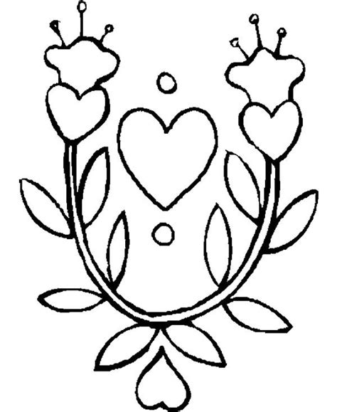lovely hearts  roses coloring page color luna
