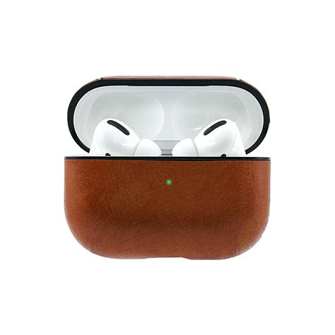 dteck leather case  airpods pro airpods  portable carrying case  keychain front led