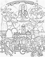 Coloring Pages Buddha Buddhism Rivera Diego Lawrence Jacob Drawing Printable Camilla Getdrawings Getcolorings Liberty Statue Directed Color Sheets Colorings Community sketch template