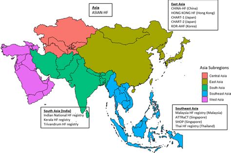 map  asia showing asian countries coloured