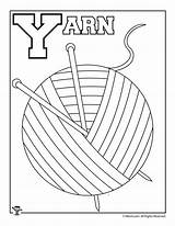 Alphabet Coloring Yarn Pages Letter Set Activities Woojr sketch template