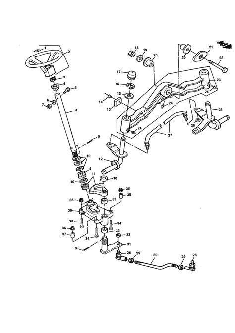 john deere lt manual steering parts diagram
