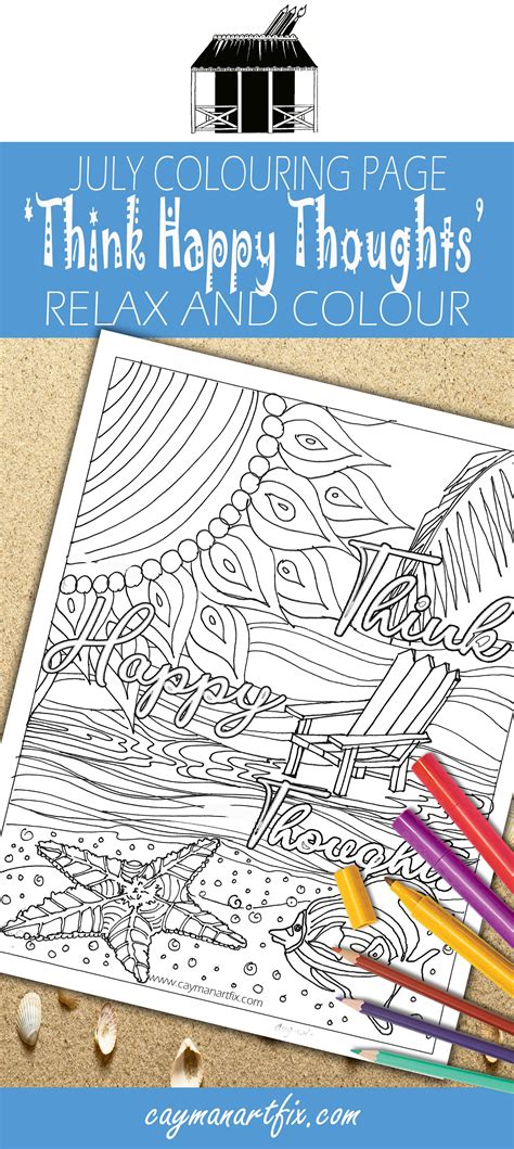 happy thoughts   monthly colouring page  images