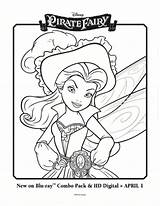 Pirate Fairy Coloring Sheet Disney Tweet sketch template