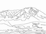 Coloring Mountain Mountains Rocky Pages Scene Kids Scenery Colorado Drawing Colouring Adult Clipart Adults Sheet Getdrawings Print Library Popular Clip sketch template