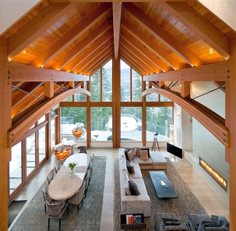 luxury timber frame mountain retreat  whistler idesignarch interior design architecture