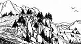 Montagna Montagne Montaña Paesaggi Paesaggio Adulti Coloriage Montano Colorar Antistress 1053 sketch template