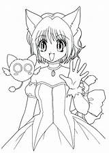 Coloring Anime Wolf Pages Girl Chibi Girls Anim sketch template