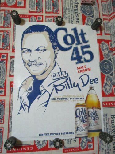 New Vtg 2016 Colt 45 Beer Billy D Dee Williams Ladies Man In Motion Bar