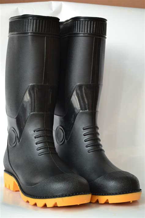 mens pvc knee high waterproof safety rain horse gumboots rain boots men china fire
