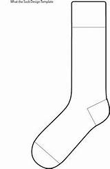 Template Socks Printable Sock Coloring Outline Blank Seuss Templates Pages Dr Pattern Patterns Fashion Clip Printables sketch template