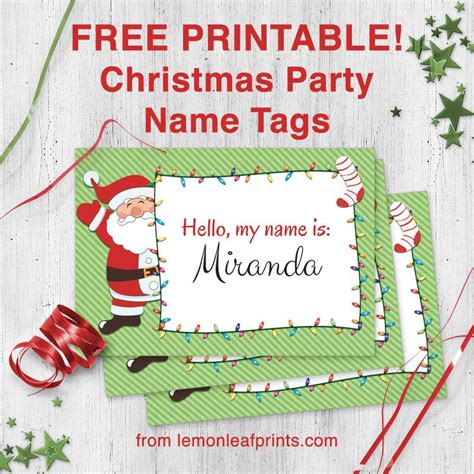 printable christmas party  tags christmas tags printable