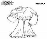 Smallfoot Yeti Migo Compagnie Coloriage Everest Coloriages sketch template