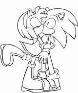 Sonic Kissing Erizo Coloringhome sketch template
