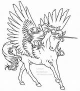Unicorn Winged Lineart Clipart Transparent Uni Standing Illustration Background Bronzehalo Line Wings Deviantart Coloring Pages Choose Board Hiclipart sketch template
