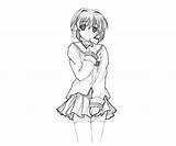 Clannad Ryou Fujibayashi Coloring Pages Action Another sketch template