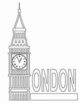 Angleterre Coloriage Londres Gutschein Monumentos Drapeau sketch template