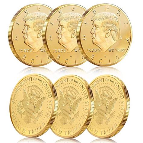 pin  donald trump gold coin gold plated