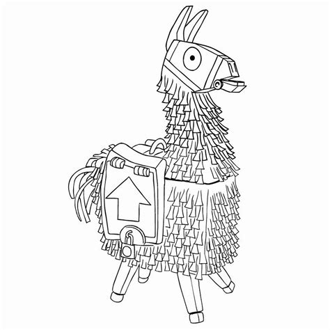 fortnite llama pages coloring pages
