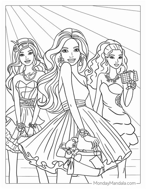barbie colouring pages infoupdateorg