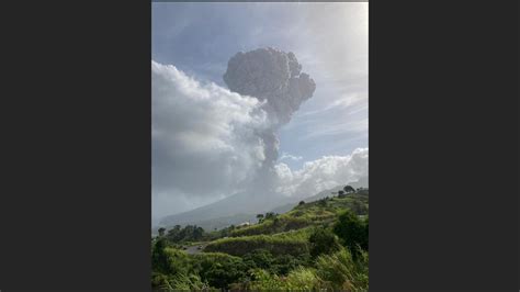 Volcano Explosively Erupts On St Vincent In Caribbean
