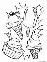 Coloring Cream Ice Kids Print Pdf Cone Summertime Activity Creative Looking Fun If sketch template