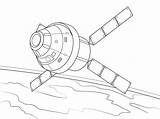 Coloring Spacecraft Orion Pages Spaceship Station Module Alien Drawing Milky Way Service Ship Satellite Clipart Atv Based Space Star Printable sketch template