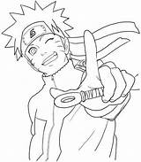 Naruto Happy Coloring Pages Printable Kids A4 sketch template