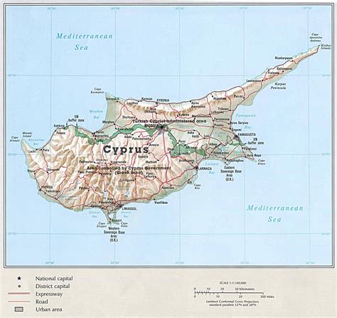cyprus maps printable maps  cyprus
